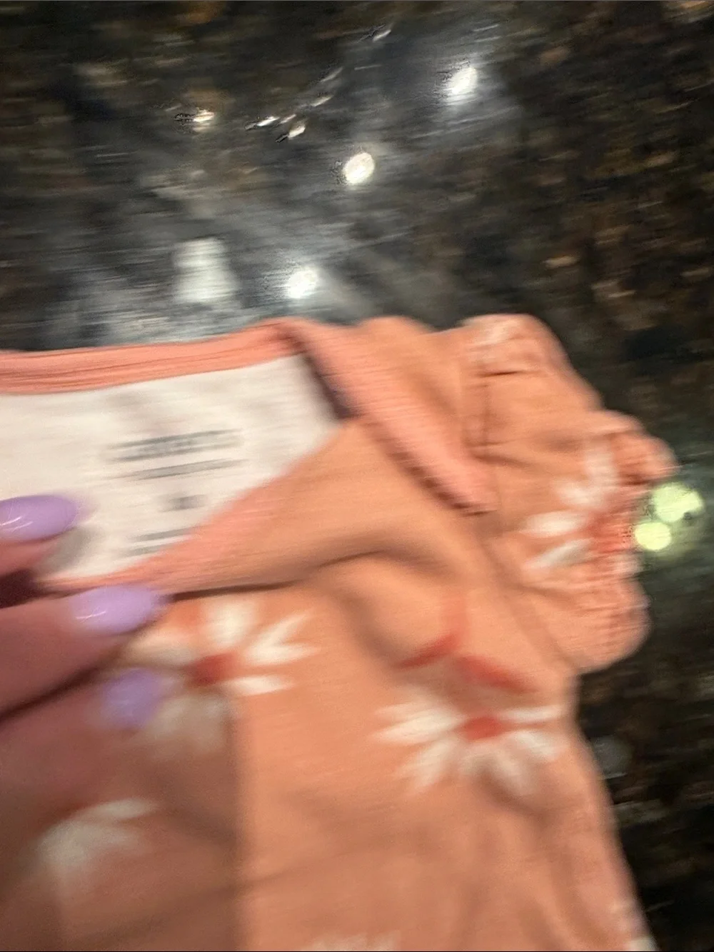 Carter's Peach Floral Short-Sleeve Bodysuit 3 Month Onesie - LIKE NEW